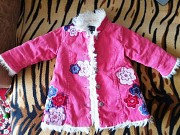 Пальто для девочки на 6-9мес-до 1.5года, розовое Брест