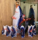 Фарфоровый набор Рыбка с 6 рюмками из Ссср Брест