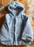 Кофта-курточка голубая плюшевая на 4-6мес Брест
